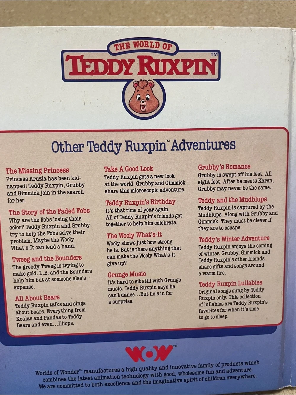 Teddy Ruxpin’s Birthday Storybook - Blue